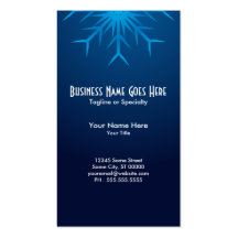 brilliant snowflake business card template