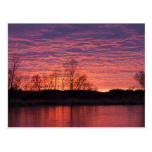 Brilliant sunset reflects into the Calamus River Postcards