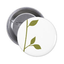 Brindille et feuille badges avec agrafe