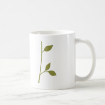 Brindille et feuille tasse à café