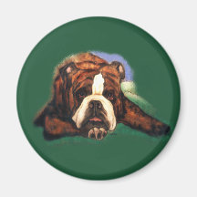 Brindle English Bulldog Magnet