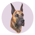 Brindle Great Dane Bust Stickers