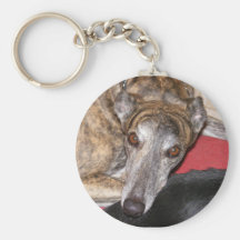 Brindle Greyhound Key Chain