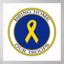 Bring Home Our Troops Ribbon Print