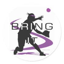 Bring it D Round Stickers