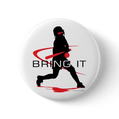 Bring it Red Batter Softball Pin by DT_Studios