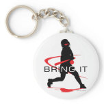 Bring it Red Batter Softball Keychains