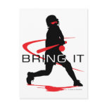 Bring it Red Batter Softball Postcard