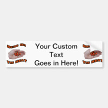 Bring On The Heat Cascabel Hot Peppers Hand Bumper Stickers