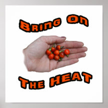 Bring On The Heat Cascabel Hot Peppers Hand Print