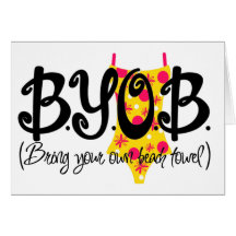 Bring Your Own Beach Towel Cards