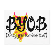 Bring Your Own Beach Towel Postcards