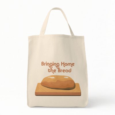 Bringing Home the Bread Grocery Tote bag. by HomegrownLove