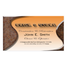 Brique et pierre [construction] cartes de visite personnelles