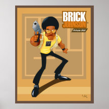 Brique Johnson. Dick privé ! Affiche