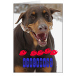 bris, I  LOVE, Dobermans Greeting Cards