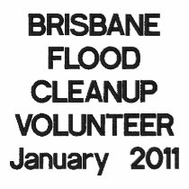 BRISBANEFLOOD CLEANUPVOLUNTEERJanuary 2011 Embroidered Polo Shirt