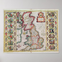 Britain As It Was Devided In The Tyme Poster