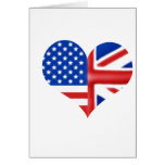 British American Heart Greeting Card