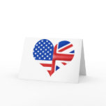 British American Heart Greeting Cards