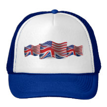 British-American Waving Flag Hats