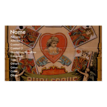 British Blonde Burlesque, 'Troupe' Retro Theatre Business Card Templates