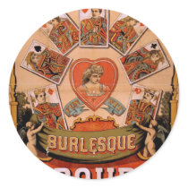British Blonde Burlesque, 'Troupe' Retro Theatre Round Stickers
