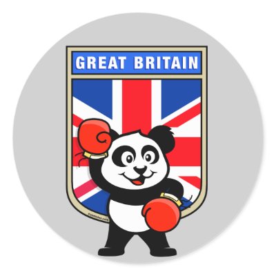 British Boxing Panda Sticker by cuteunion