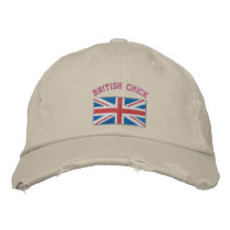 British Chick embroidered hat