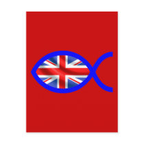British Christian Fish Symbol Flag