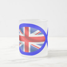 British Christian Fish Symbol Flag Mug