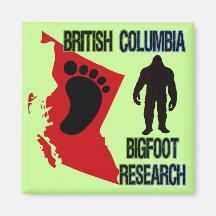 British Columbia Bigfoot Research Magnets
