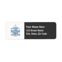 British Diamond Jubilee - Royal Souvenir Return Address Labels