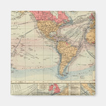 British Empire, routes, currents Fridge Magnet