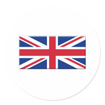 British Flag bevelled Sticker