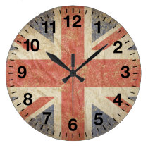British Flag Distressed wall clocks