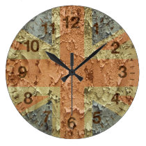 British Flag Distressed wall clocks
