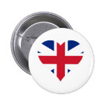 British Flag Heart Pin