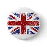 British Flag Punk Grunge Button