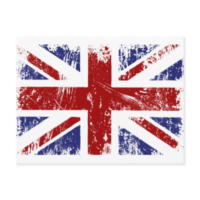 British Flag Punk Grunge Postcards by CityRoyalty