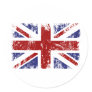 British Flag Punk Grunge Round Sticker