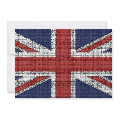 British Flag Tattered Custom Invite by kikodesigns