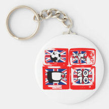 BRITISH FOOTBALL HEROES 4 telly Logo Keychain