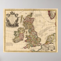 British Islands, England, Ireland Print