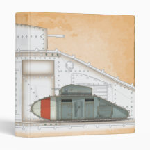 British Mark 1 Tank 3 Ring Binder