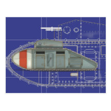 British Mark 1 Tank Post Cards