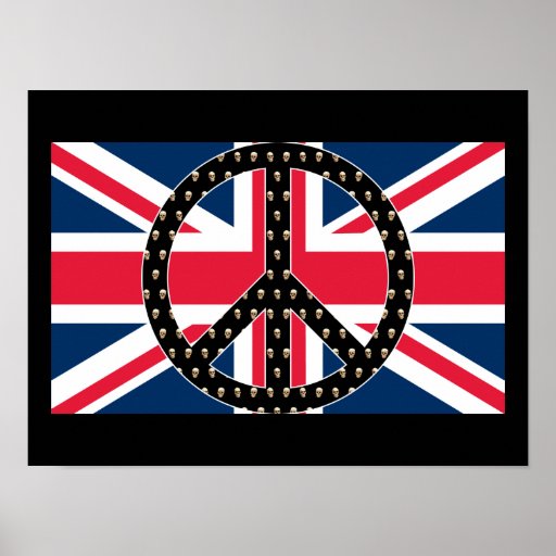 British Peace Skulls Print