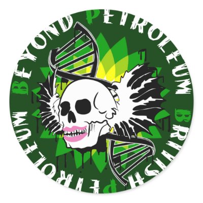 british petroleum blue plague synthia round stickers by truthinducedparanoia