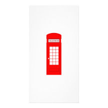 British Phone Booth Customized Photo Card