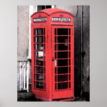 British Phone Booth Fresco Print